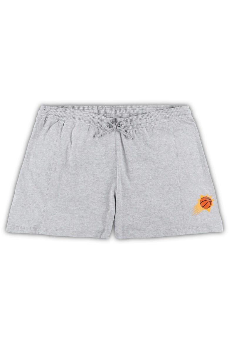 Women's Fanatics Branded Purple/Heather Gray Phoenix Suns Plus Size T-Shirt & Shorts Combo Set, Alternate, color, Purple