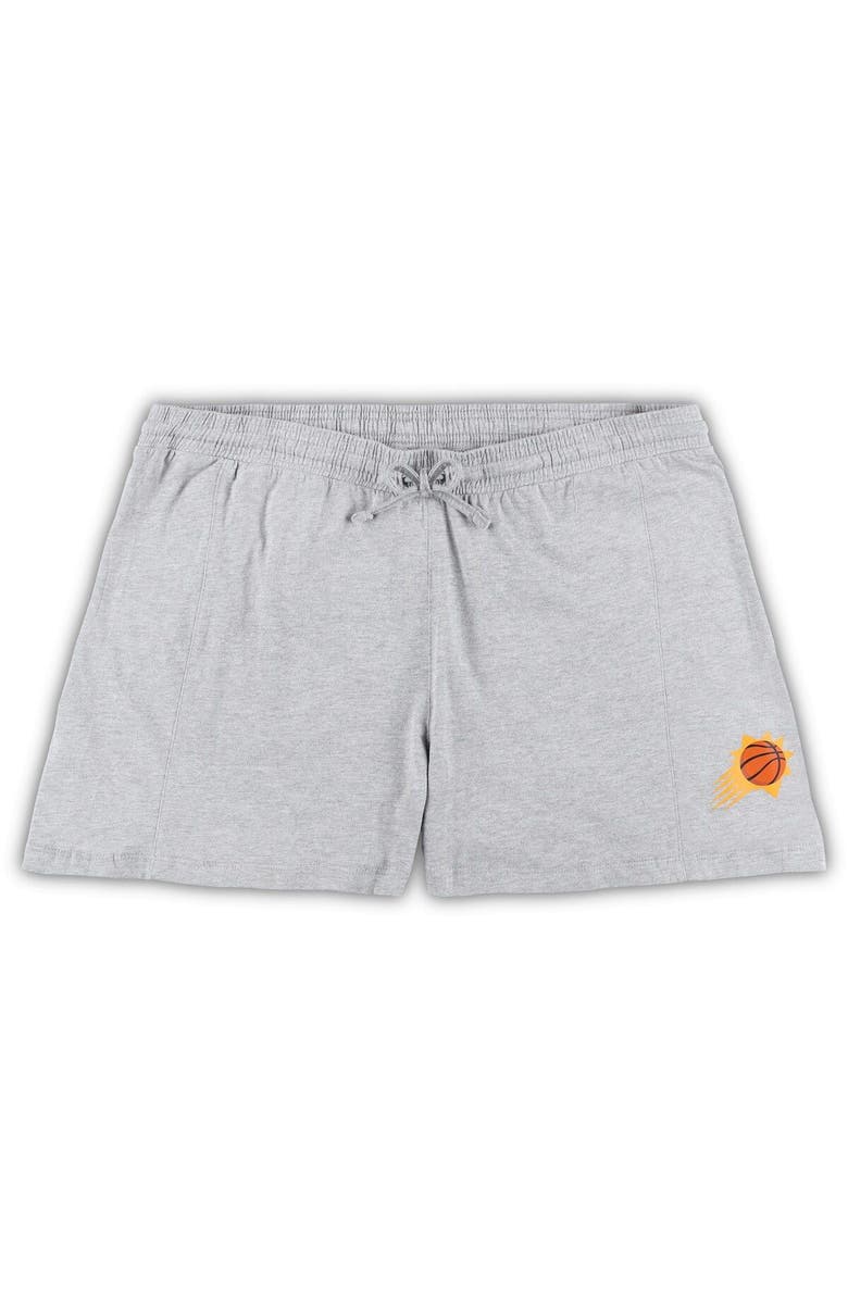 FANATICS Women's Fanatics Branded Purple/Heather Gray Phoenix Suns Plus Size T-Shirt & Shorts Combo Set, Alternate, color, Purple