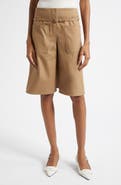 Courrèges Cotton Canvas Back Panel Bermuda Shorts