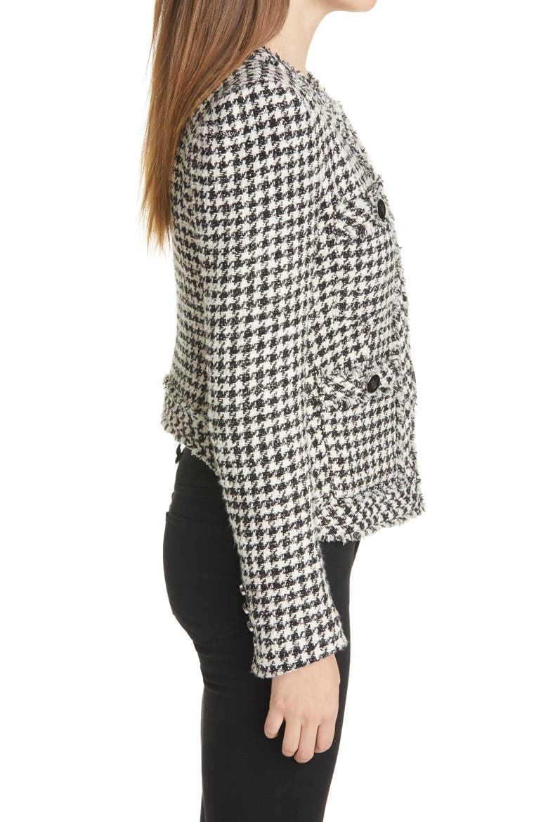 Shanti Houndstooth Jacket, Alternate, color, BLACK/ WHITE