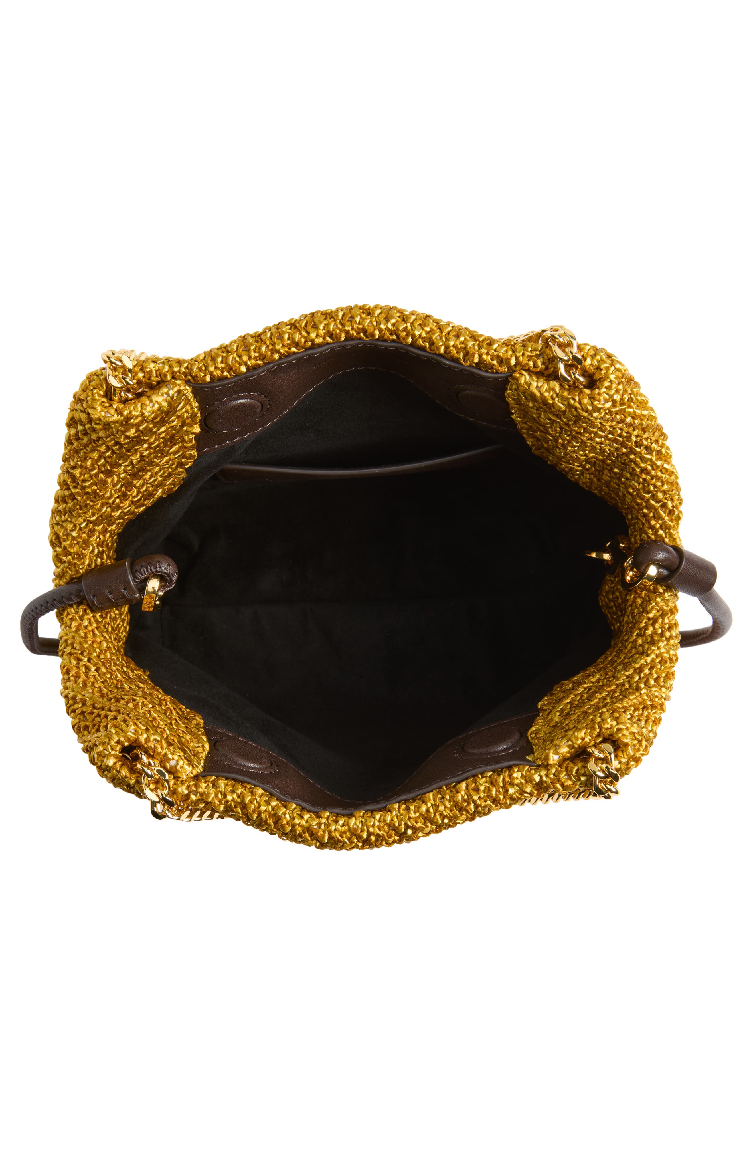 Veronica Beard Small Woven Slouch Bag, Alternate, color, Gold
