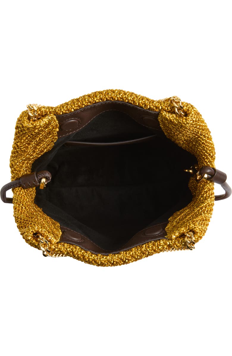 Veronica Beard Small Woven Slouch Bag, Alternate, color, Gold