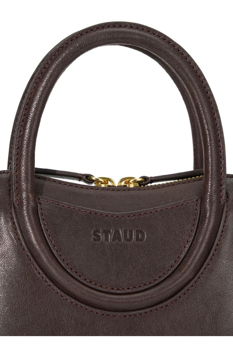 STAUD Mini Naomi Leather Satchel, Alternate, color,