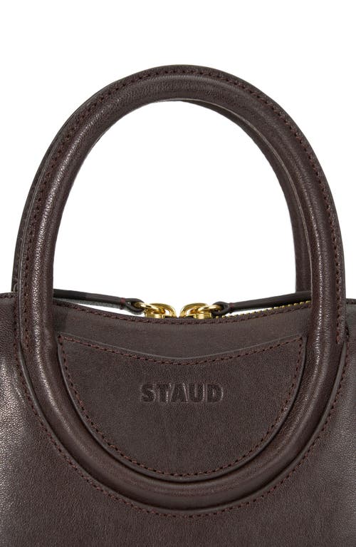 Staud Mini Naomi Leather Satchel In Brown