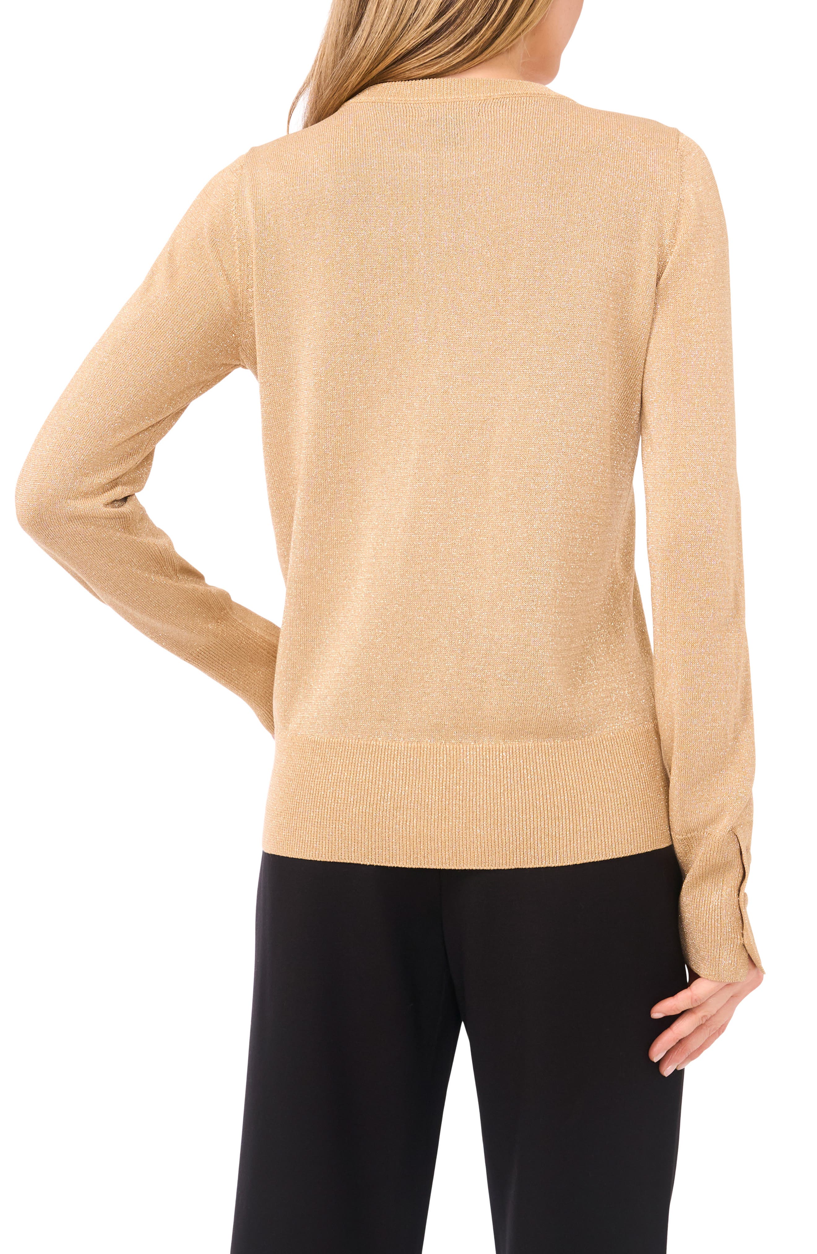 Rhinestone Button Sweater - image 4