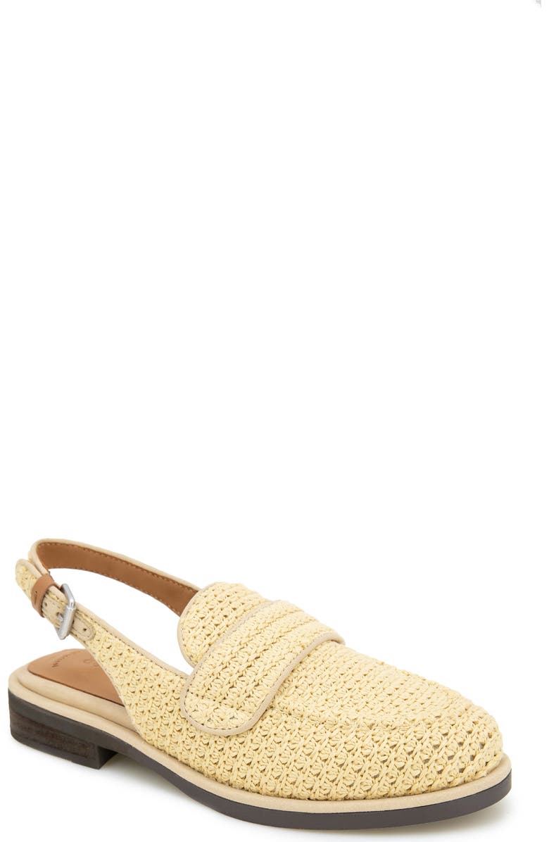 Gentle Souls Caleb Slingback Raffia Loafer Flat, Main, color, Natural Raffia