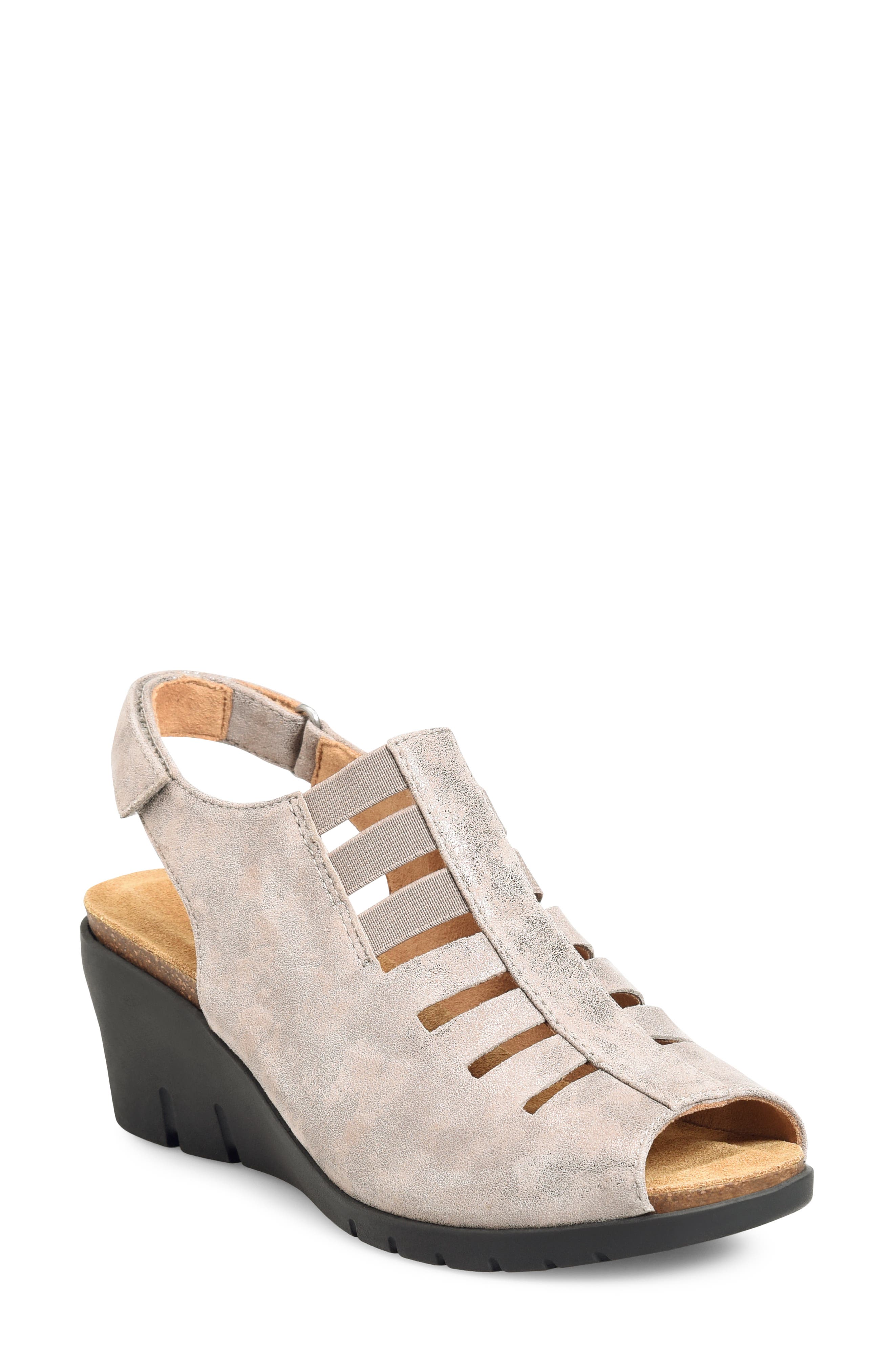 Alana Slingback Wedge Sandal - Wide Width Available, Main, color, SMOKE