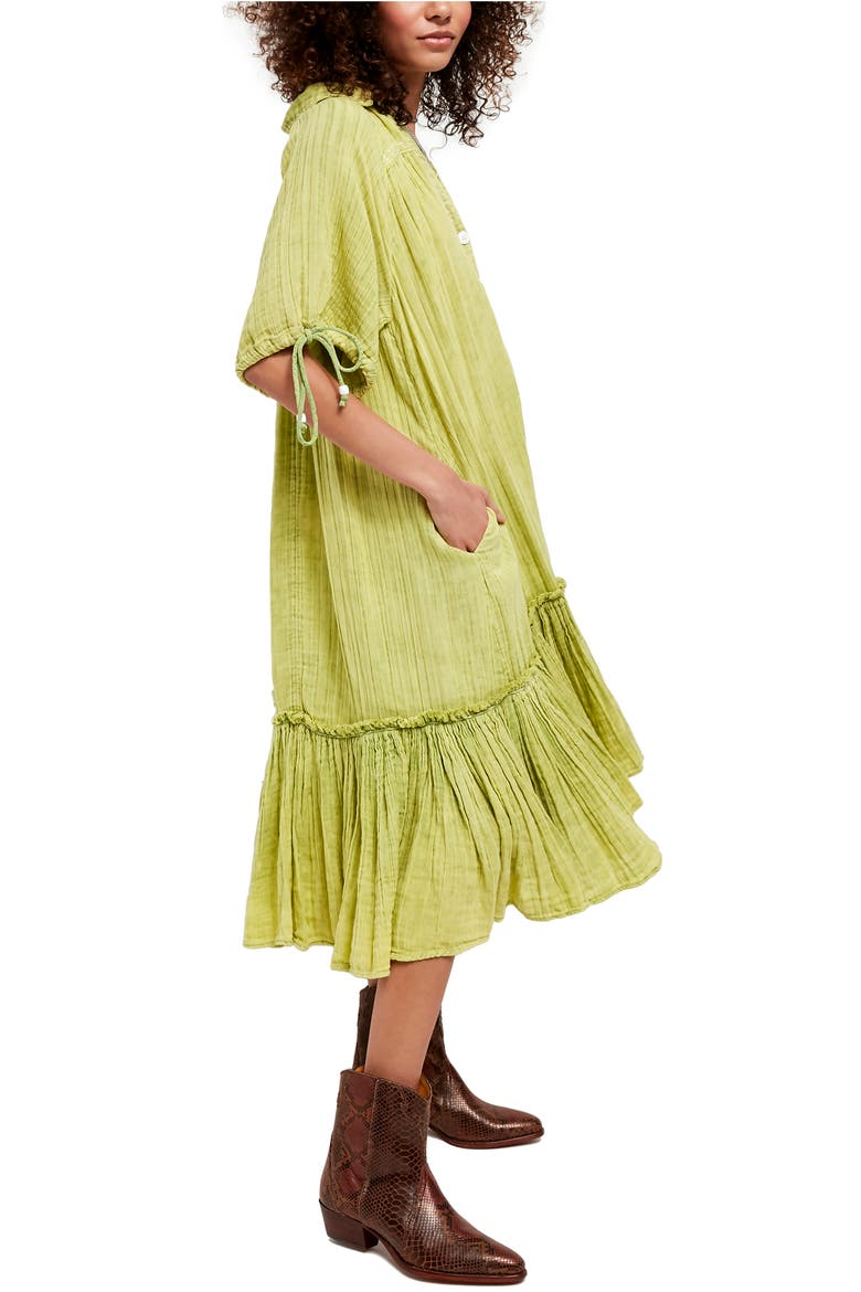 Maya Midi Shirtdress, Alternate, color, GREEN SEAM WASH