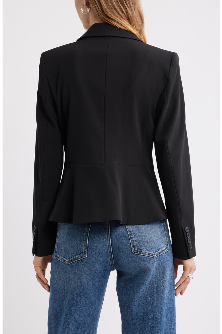 Peplum Blazer, Alternate, color, BLACK