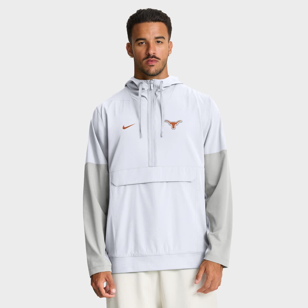 nike white half zip hoodie