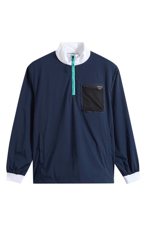 Cascade Colorblock Quarter Zip Windshirt Pullover