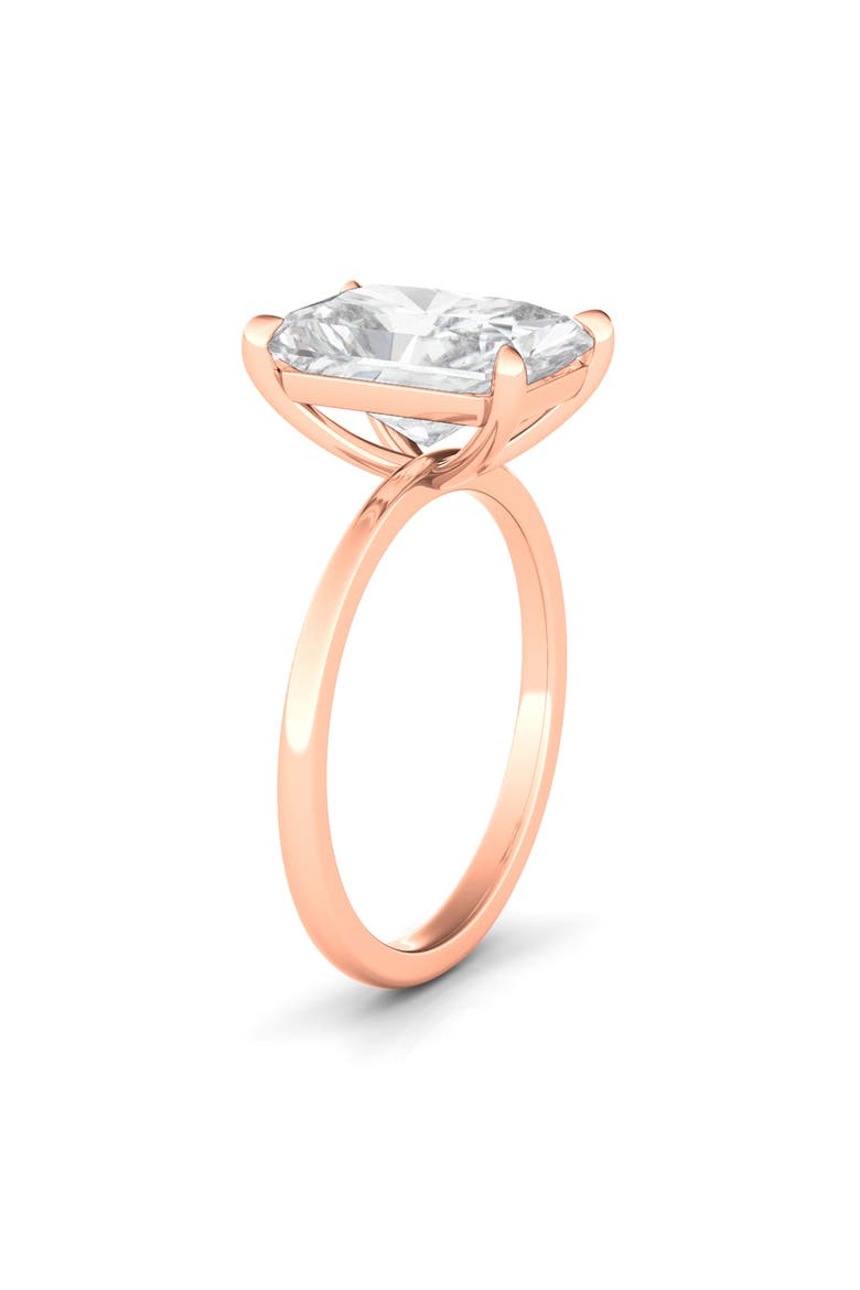 Radiant Cut Lab Created Diamond Ring, Alternate, color, 18K ROSE GOLD