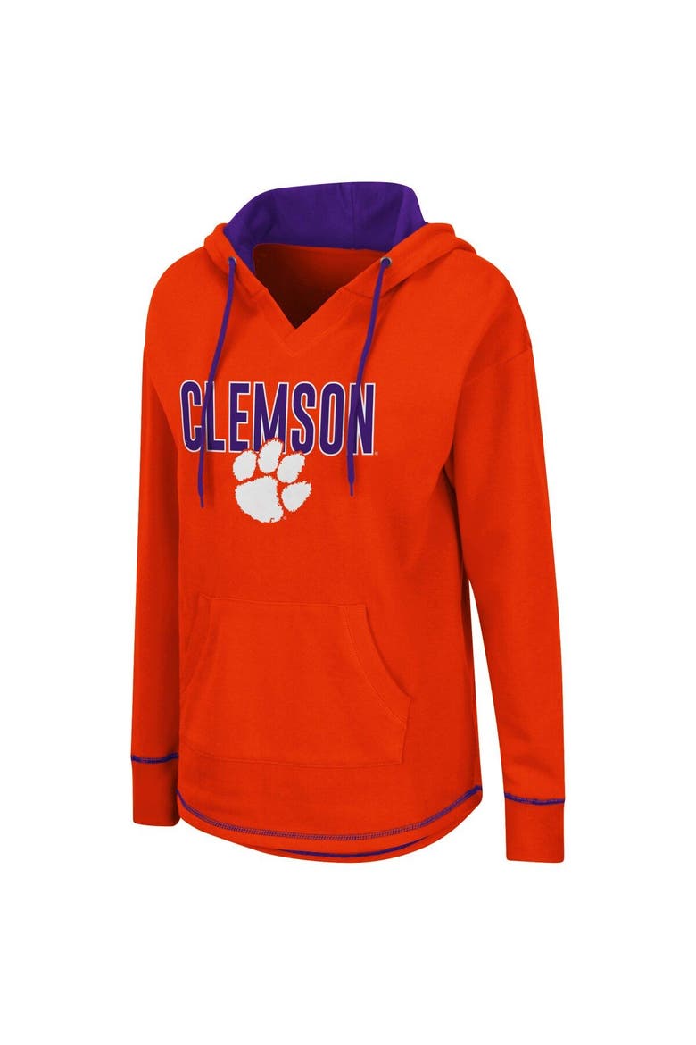 Women's Colosseum Orange Clemson Tigers Tunic Pullover Hoodie, Alternate, color, Orange