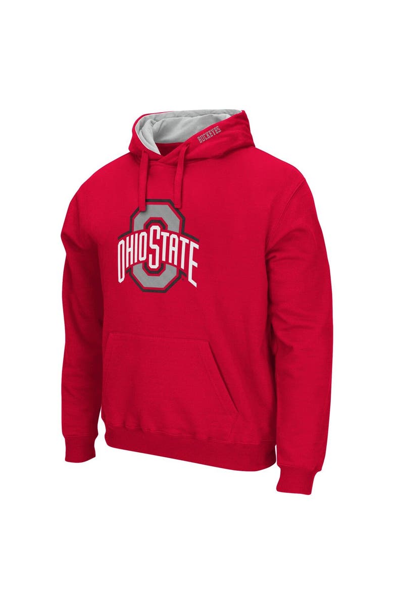 COLOSSEUM Men's Colosseum Scarlet Ohio State Buckeyes Arch & Logo 3.0 Pullover Hoodie, Alternate, color, Scarlet