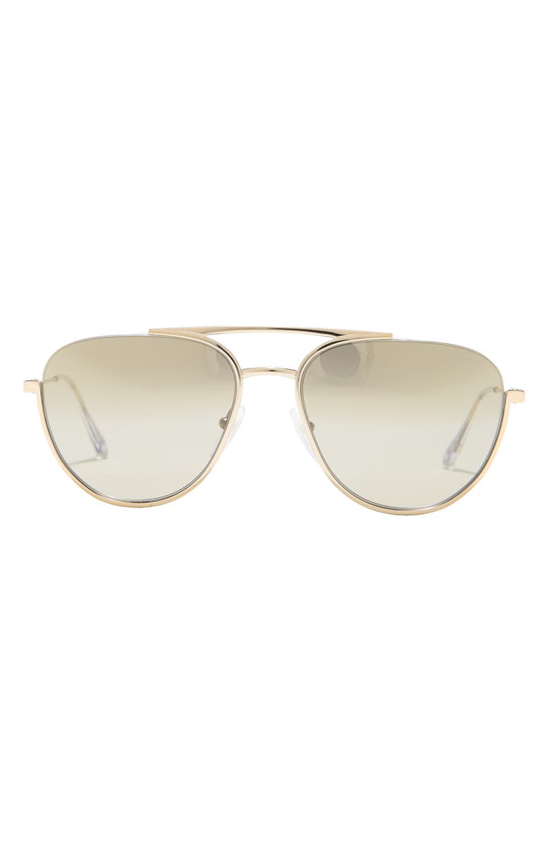Prada 56mm Gradient Mirror Aviator Sunglasses, Main, color,