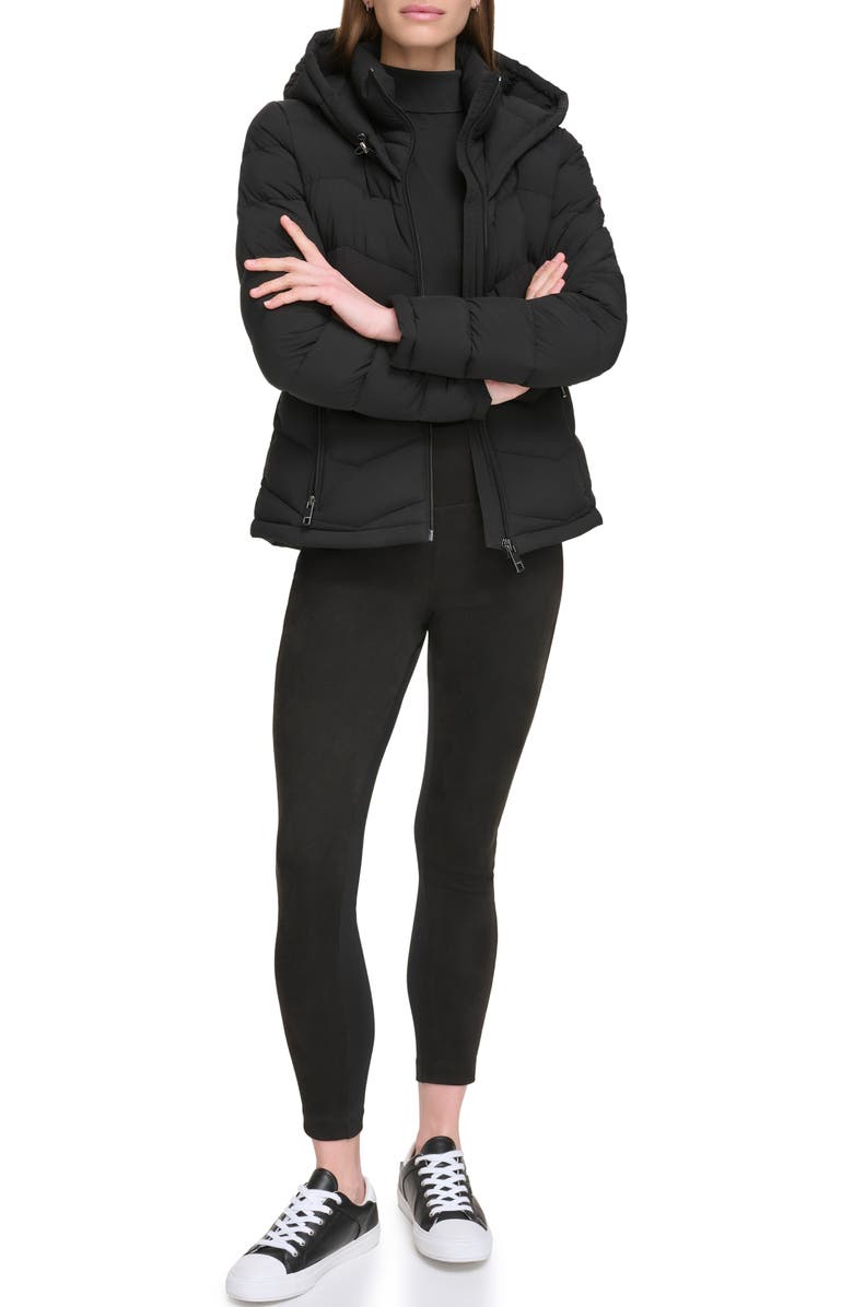 Calvin Klein Packable Chevron Quilt Puffer Jacket, Alternate, color,