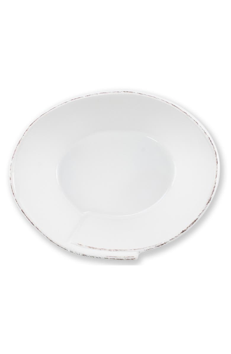 VIETRI Lastra Small Oval Serving Bowl, Alternate, color, White