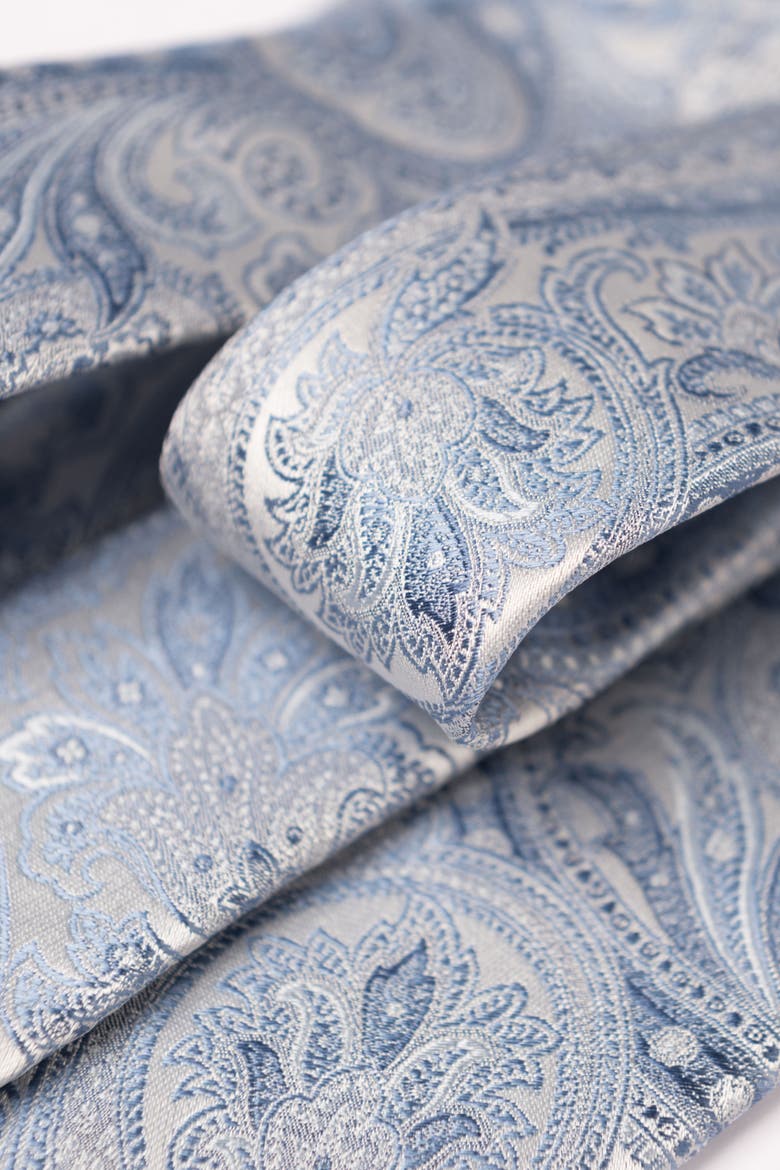 Montecarlo - Extra Long Silk Jacquard Tie for Men, Alternate, color, Blue