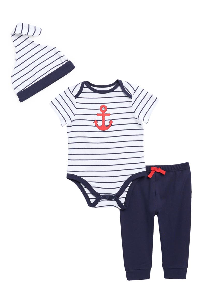 Anchor Bodysuit, Leggings & Heat Set, Main, color, BLUE