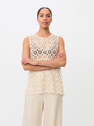 Masai Copenhagen Mafanelis Floral Crochet Sleeveless Top