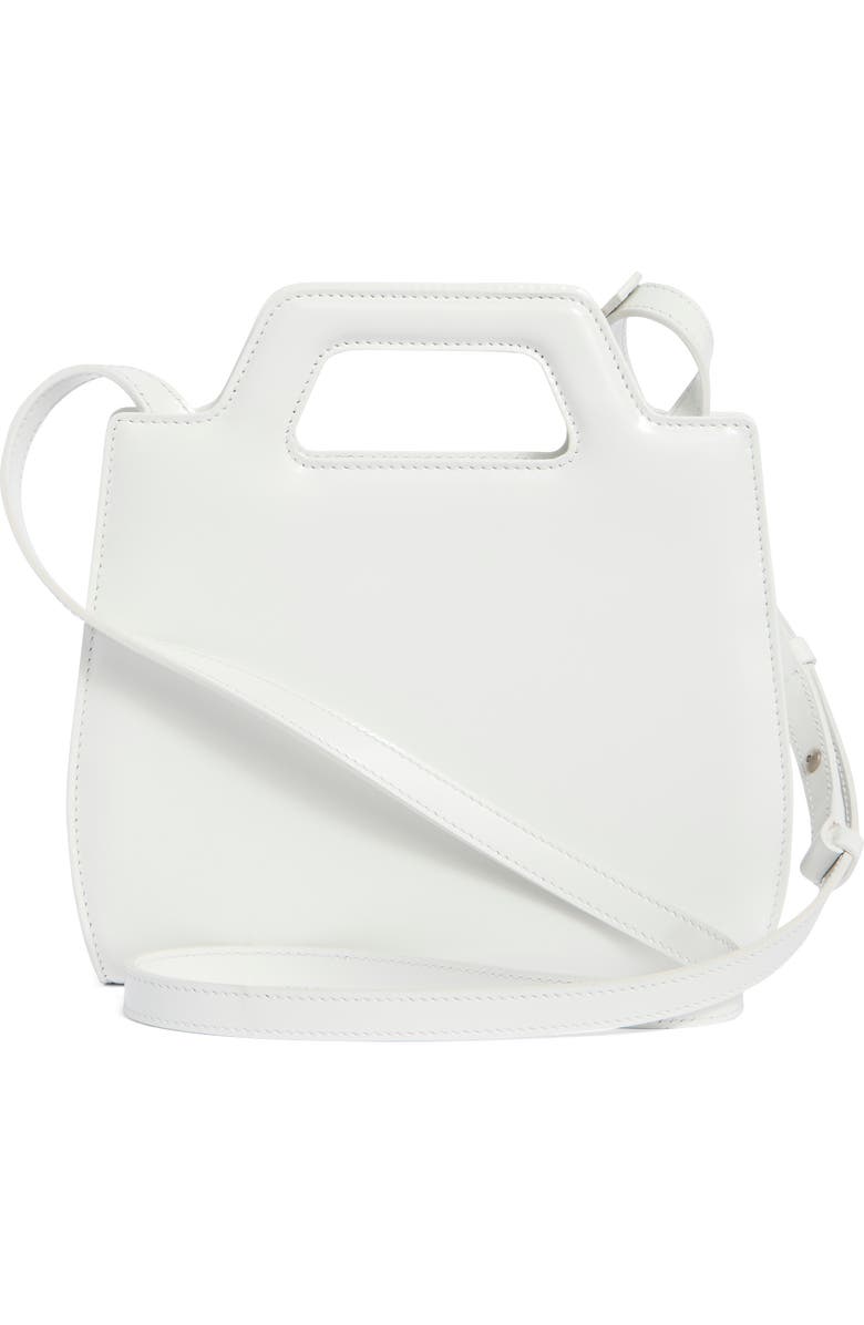 FERRAGAMO Mini Wanda Leather Top Handle Bag, Alternate, color, White