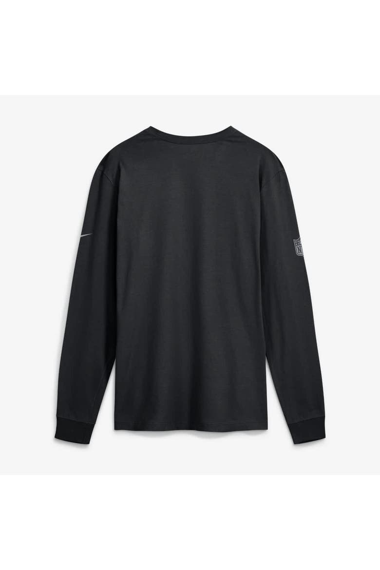 Men's Nike Black Pittsburgh Steelers Sideline Bold Arch Star Dri-FIT Long Sleeve T-Shirt, Alternate, color, Black