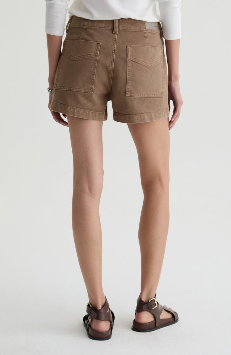 AG Analeigh High Waist Workwear Twill Shorts, Alternate, color, Sulfur Light Taupe