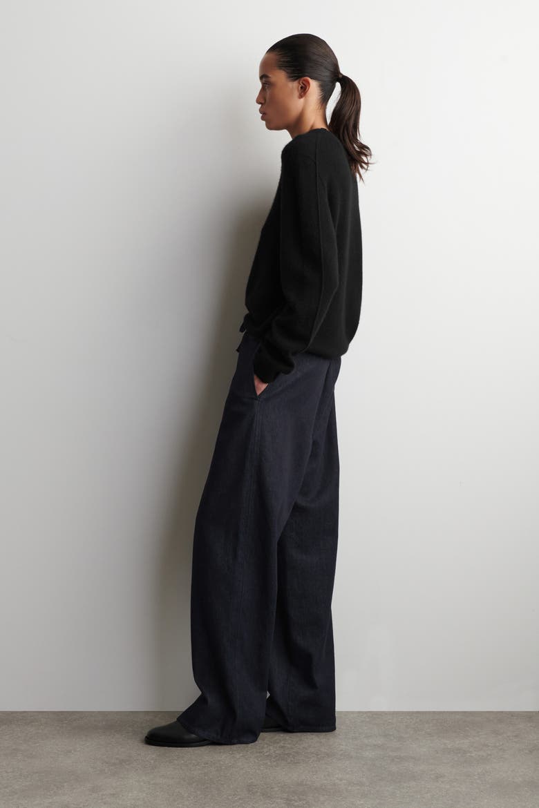 Drawstring Denim Pants, Alternate, color, INDIGO