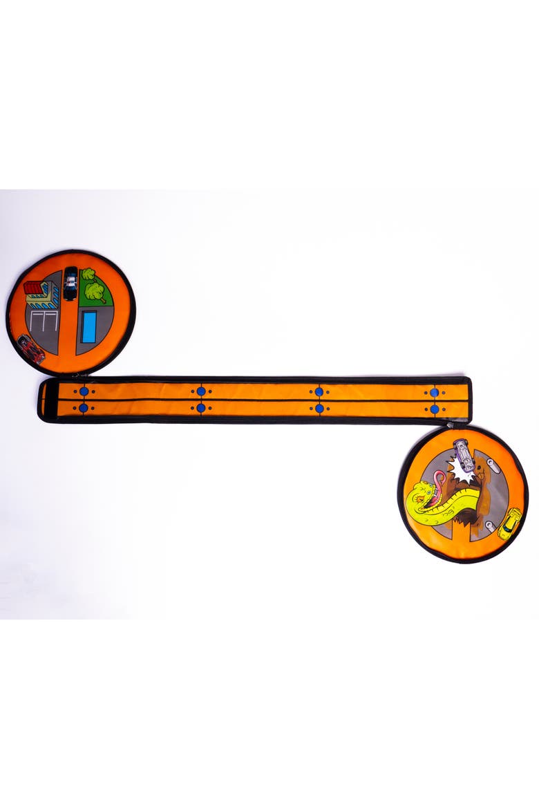 ZipBin Hot Wheels Wheelie Track Pack Storage Case & Racetrack Mat, Alternate, color, Multicolored