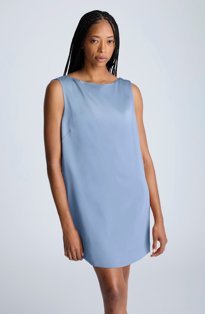 Kenneth Cole Sleeveless Open Back Shift Dress, Alternate, color, Sky Blue