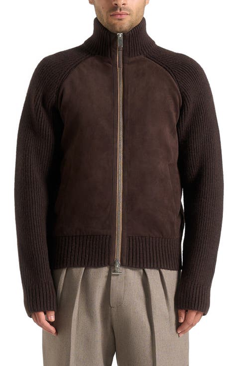 Rami Suede & Knit Jacket