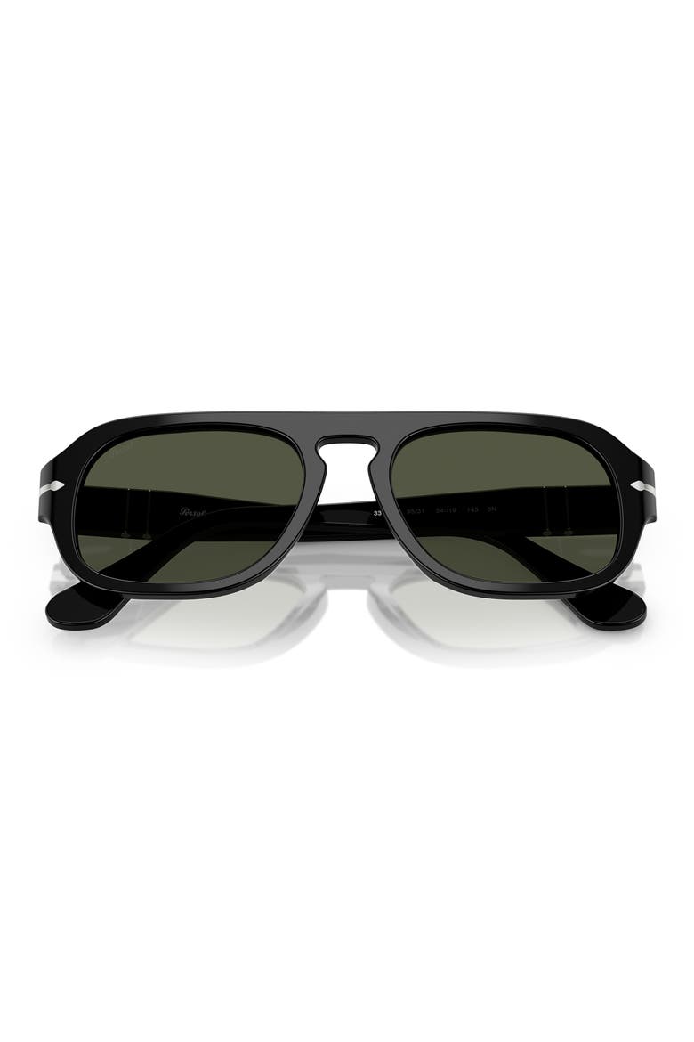 54mm Pilot Sunglasses, Alternate, color, BLACK / GREEN