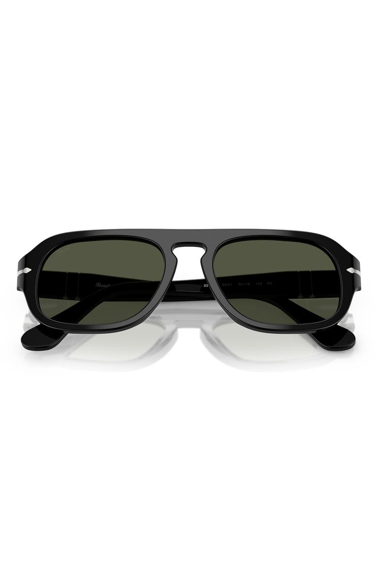 Persol 54mm Pilot Sunglasses, Alternate, color, Black / Green