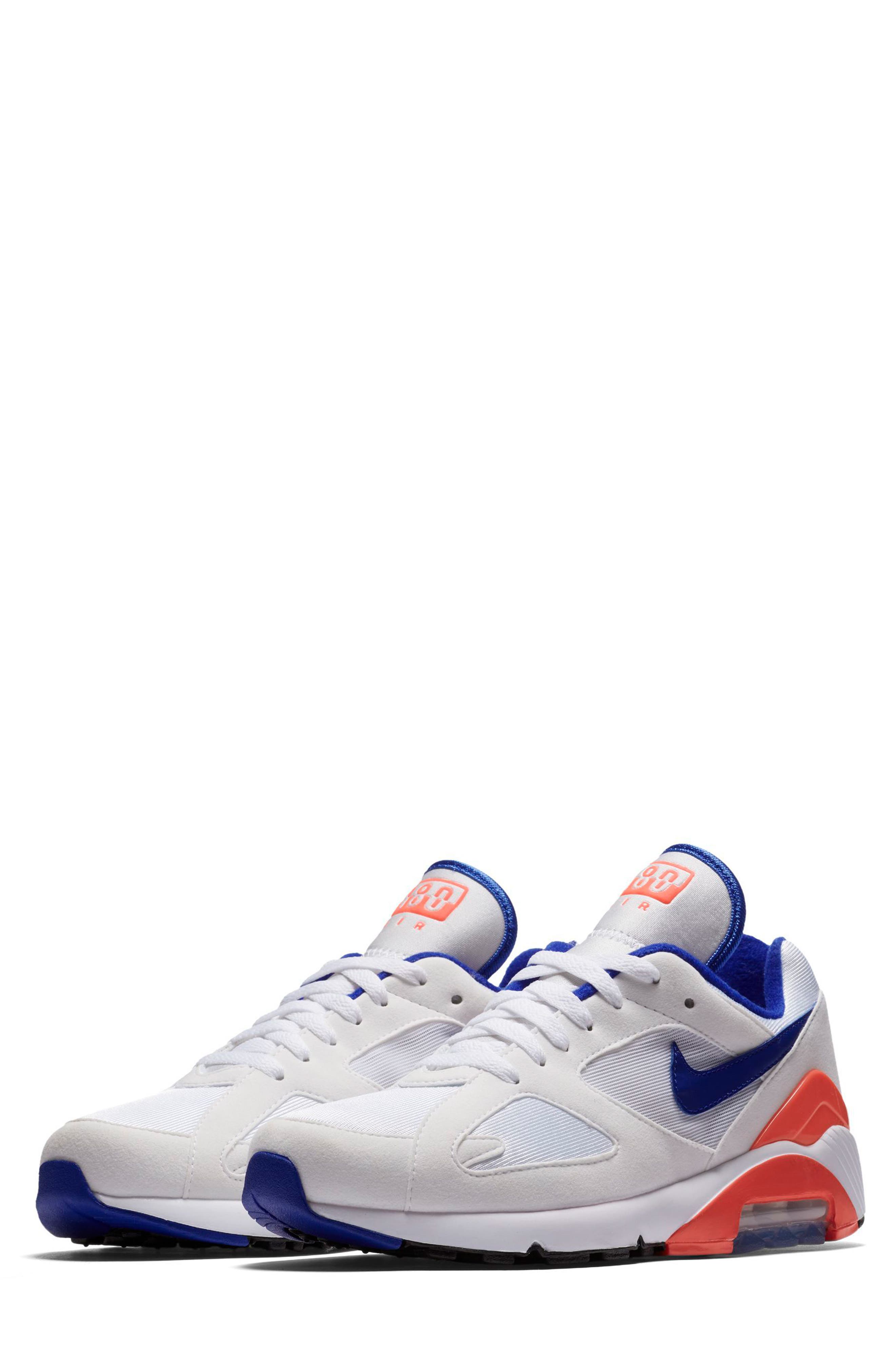 Air Max 180 Sneaker, Main, color, WHITE/ ULTRAMARINE
