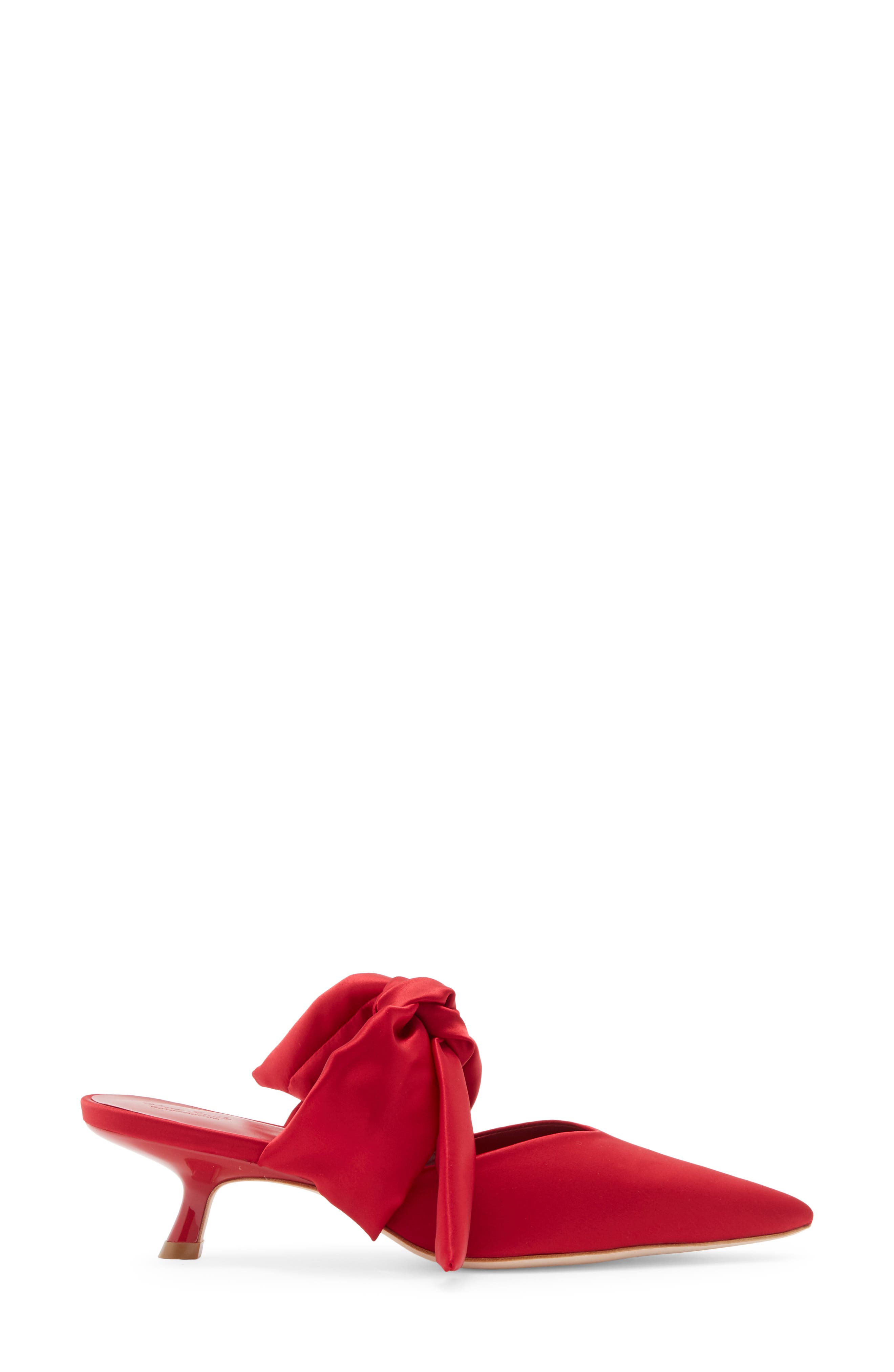 Milk Glass Pointed Toe Mule, Alternate, color, LIPSTICK SATIN