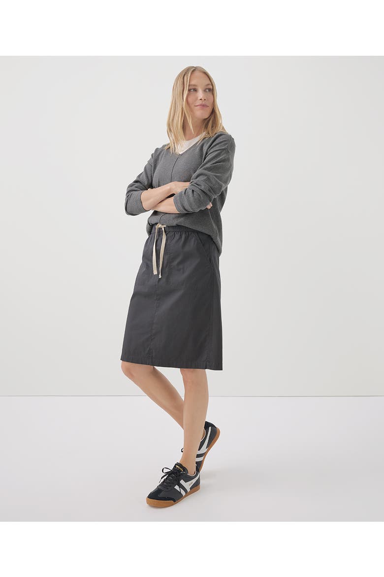 Organic Cotton Daily Twill Skirt, Alternate, color, Storm