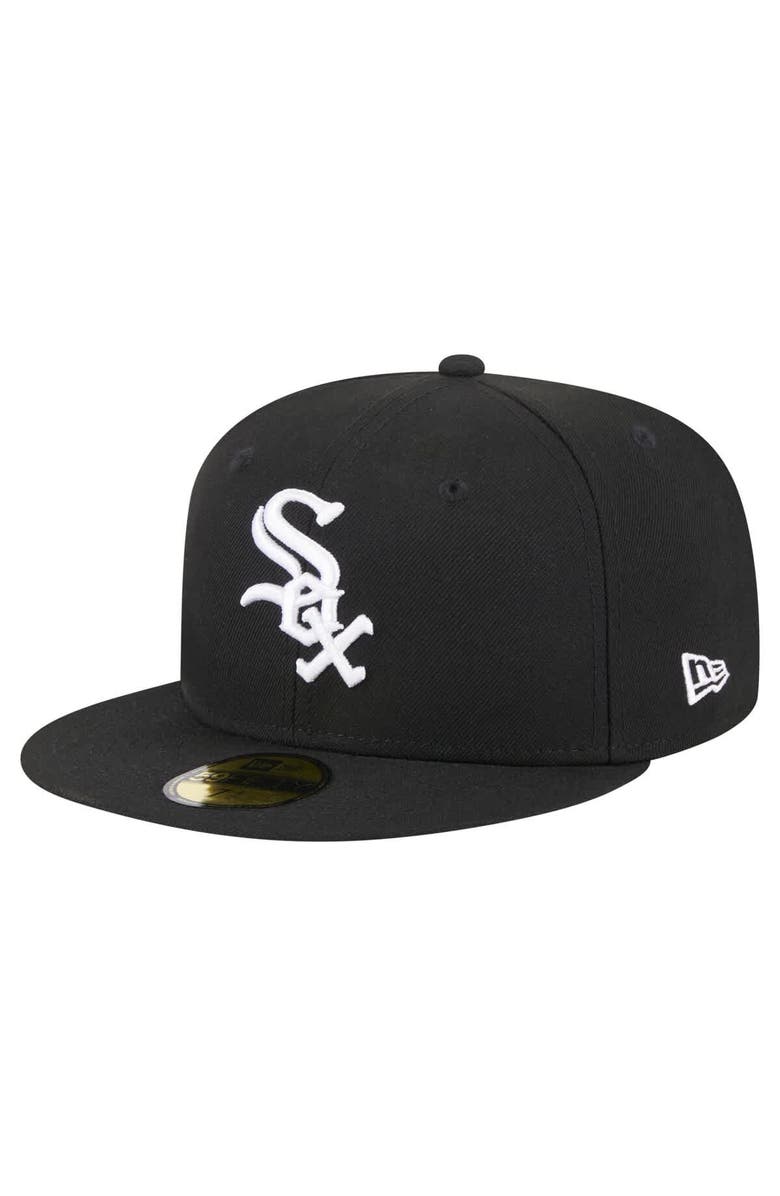 New Era Men's New Era Black Chicago White Sox 125th Anniversary 59FIFTY Fitted Hat, Alternate, color, Black