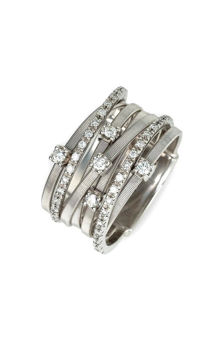 Marco Bicego 'Goa' Seven Band Diamond Ring, Alternate, color, 