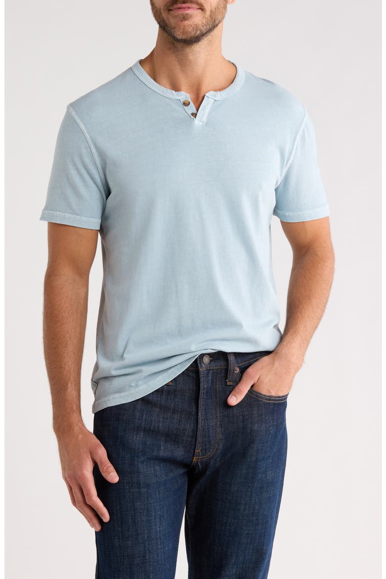 Burnout Notch Neck T-Shirt, Main, color, CELESTIAL BLUE