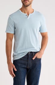 Lucky Brand Burnout Notch Neck T-Shirt