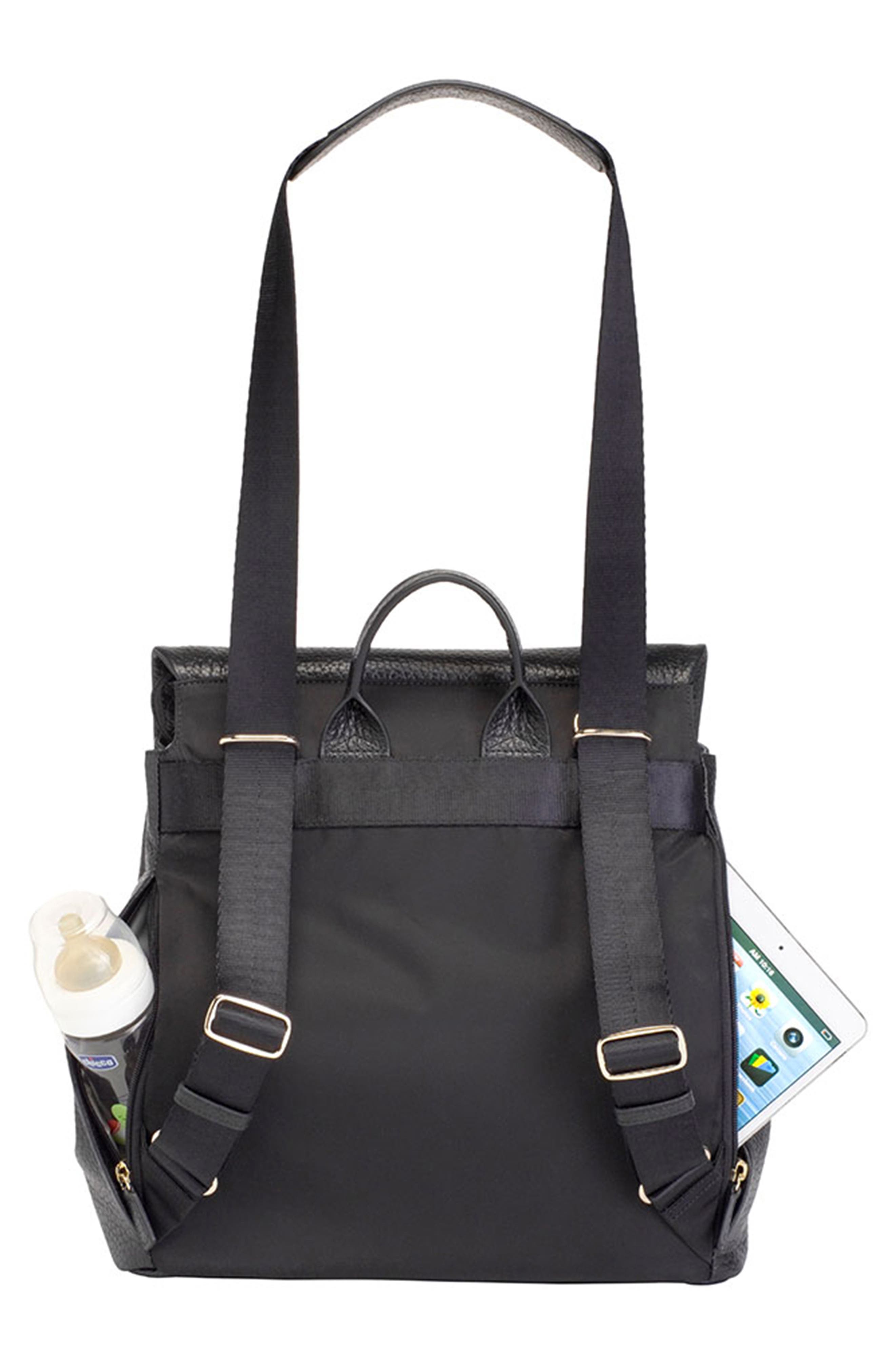 Storksak St. James Convertible Leather Diaper Backpack, Alternate, color, 