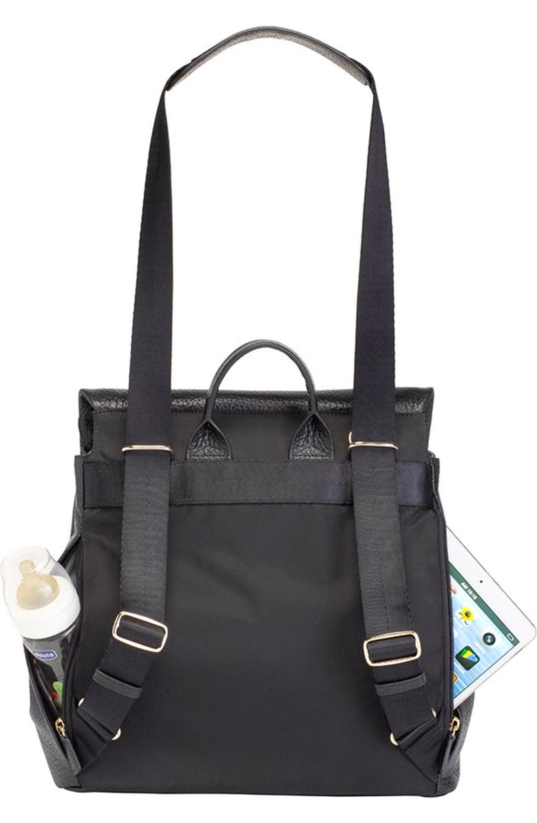 Storksak St. James Convertible Leather Diaper Backpack, Alternate, color,