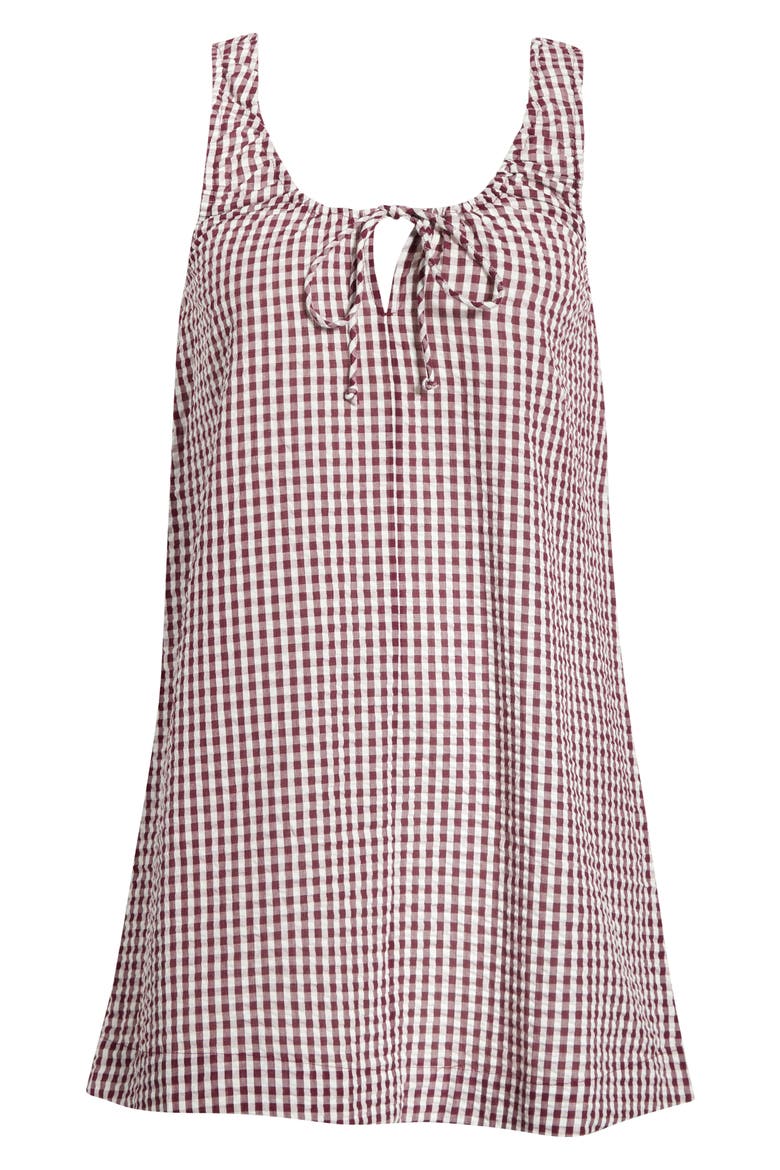 Sweet as Ever Gingham Shift Dress, Alternate, color, RED DAHLIA