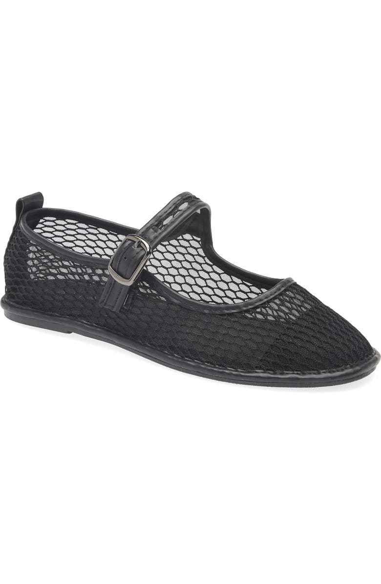 Tahari Mesh Mary Jane Flat, Main, color,