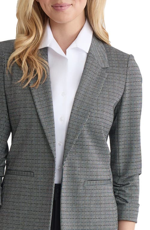 Jones New York Ruched Sleeve Blazer In Gray