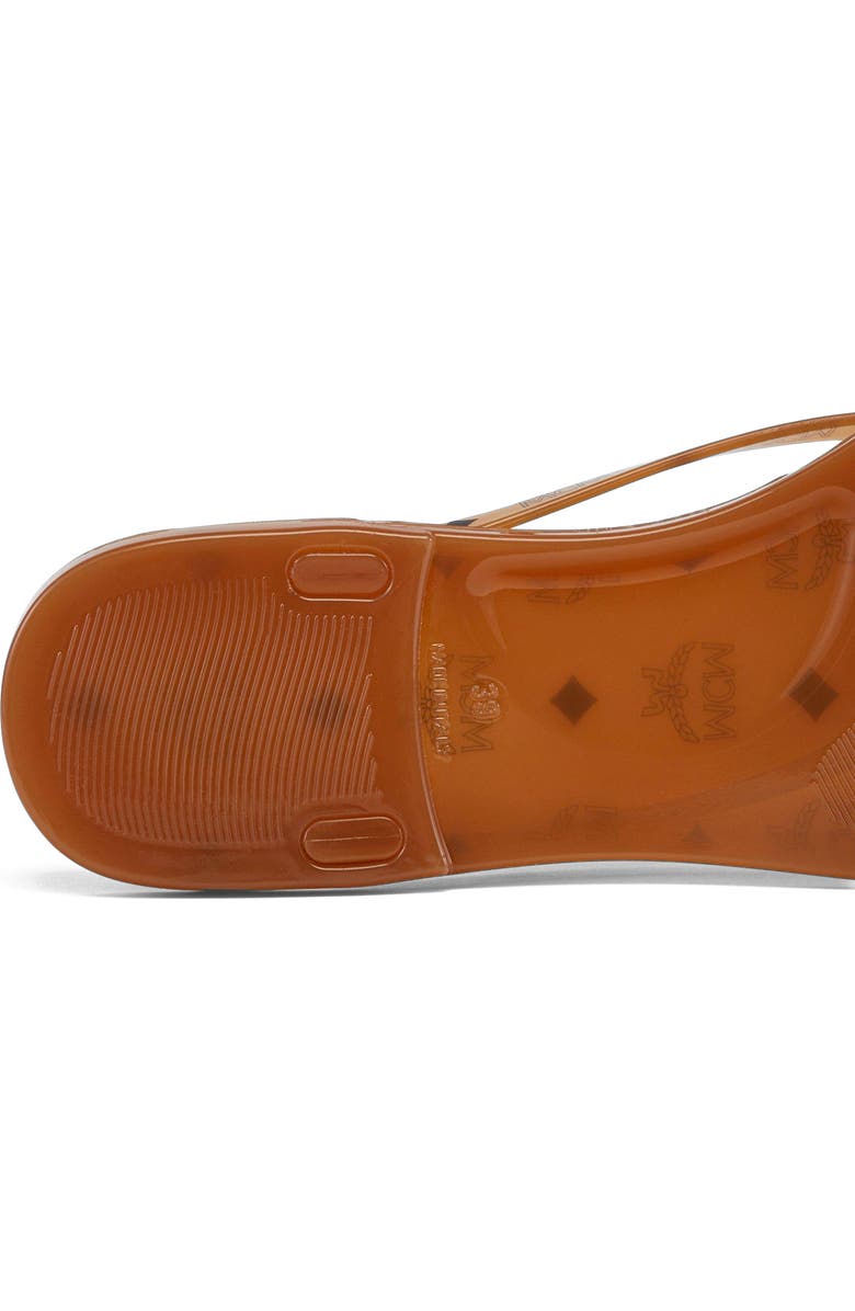 MCM Monogram Jelly Thong Sandals, Alternate, color,