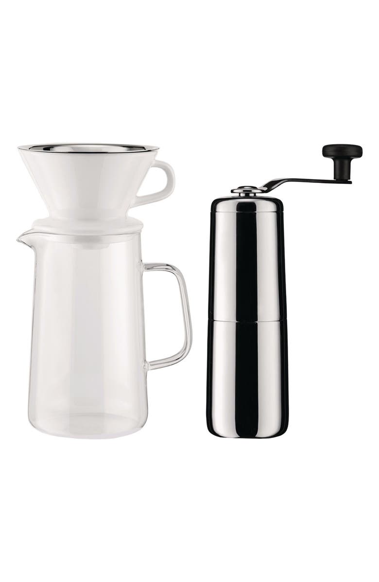 ALESSI Slow Coffee Set, Main, color, Stainless Steel