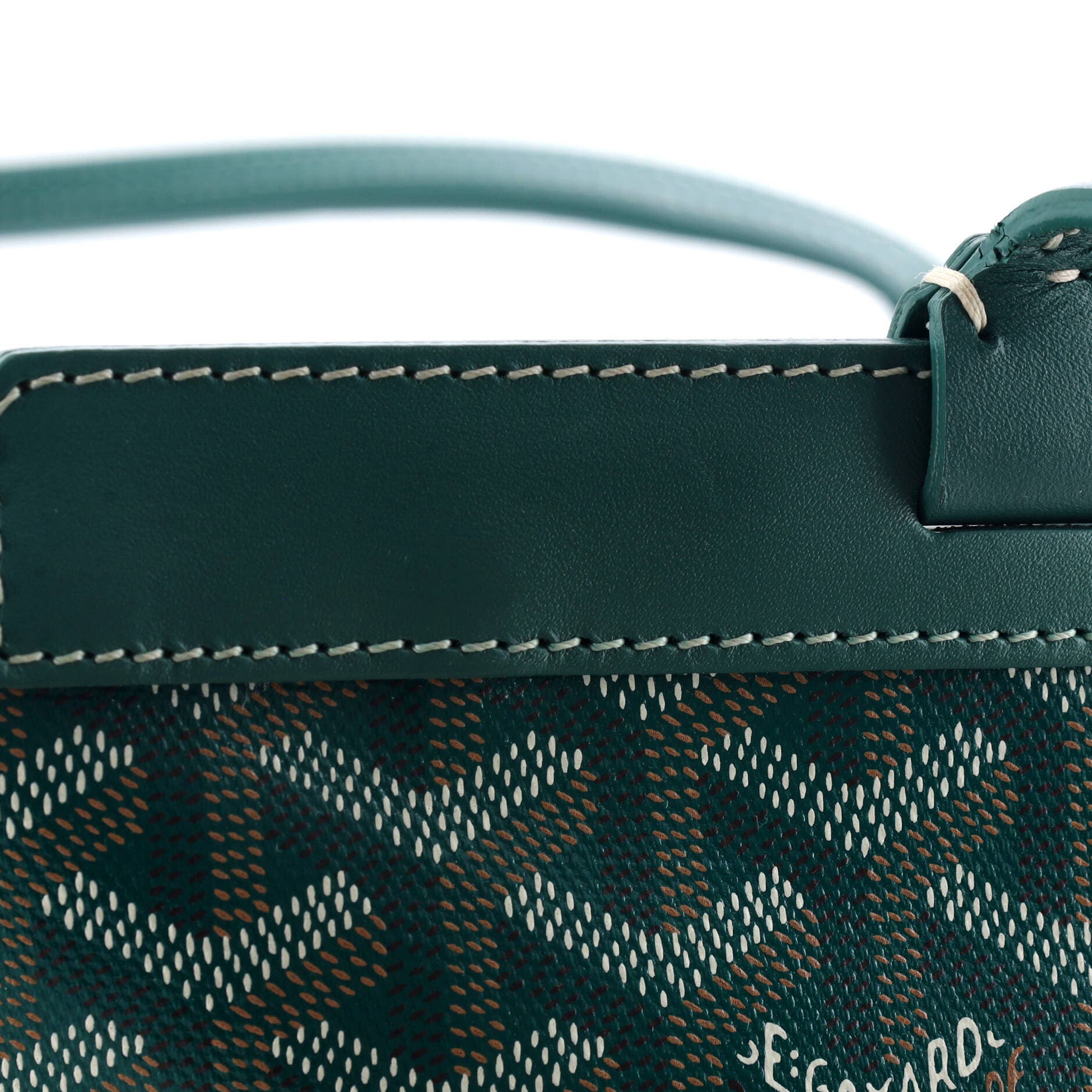 Pre-Owned Goyard Bellechasse Bag Coated Canvas PM, Alternate, color, Green