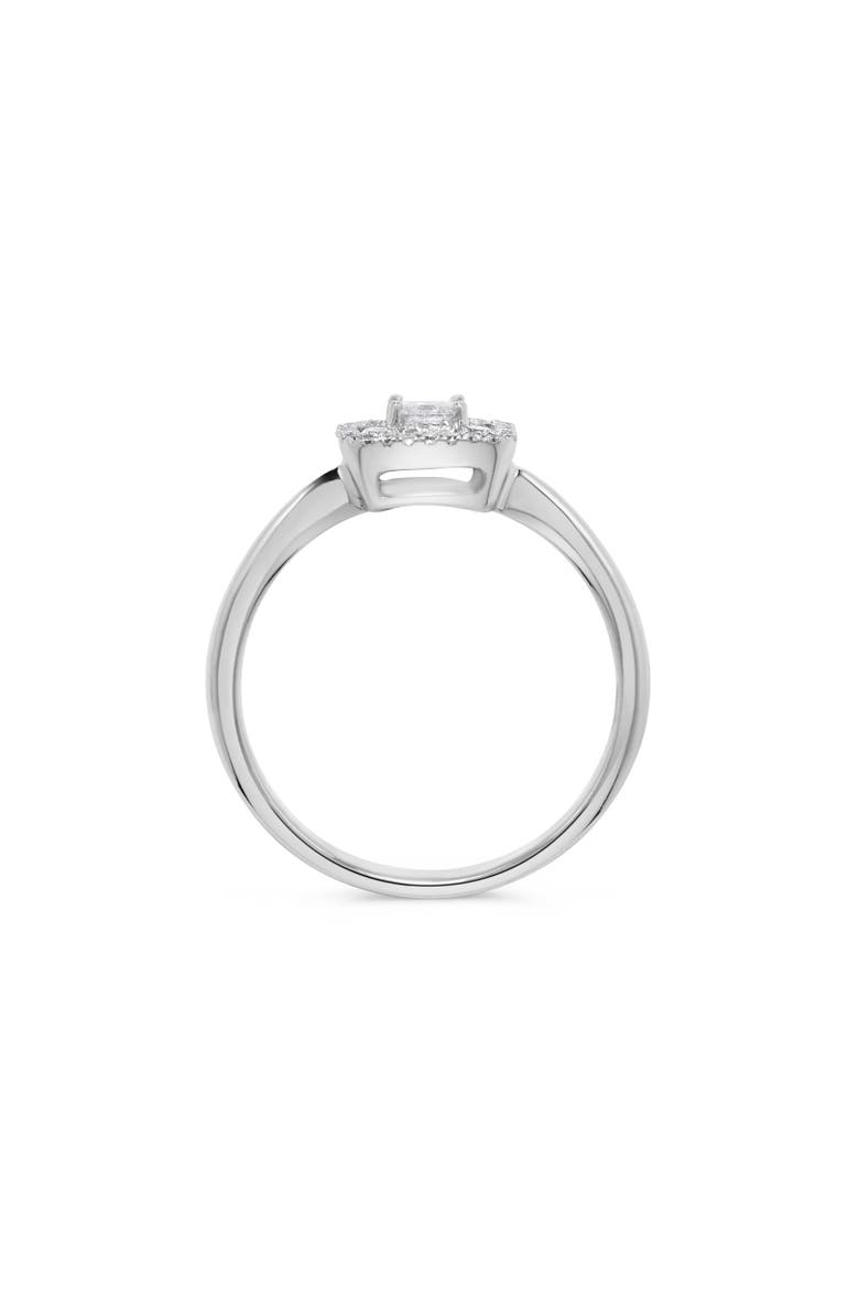 Princess & Baguette Diamond Cluster Ring in 14K White Gold, Alternate, color, 14K White Gold