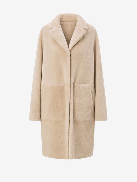Melody Reversible Merino Shearling Coat with Leather Belt